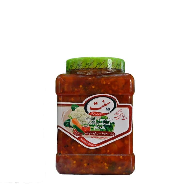 Spicy mixed tomato pickledترشی گوجه - Image 1
