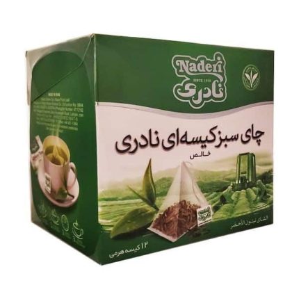 Green tea bags naderiچای سبز کیسه ای نادری