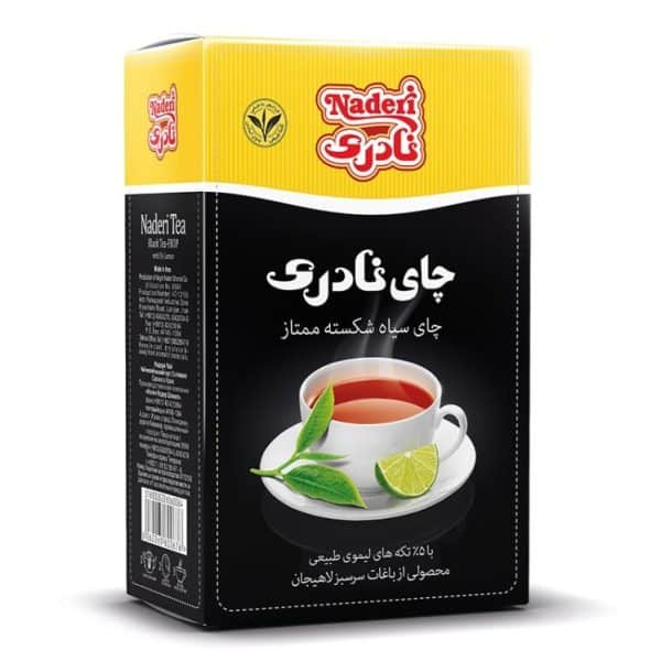 black tea vazin naderi with lemonچای سیاه نادری لیمویی