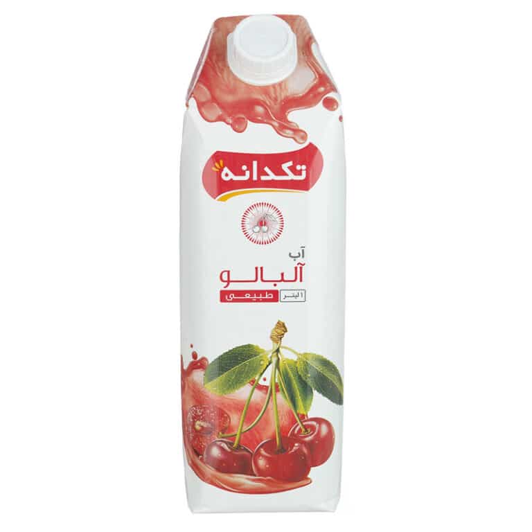 Sour cherry juice takdaneh 1L آب آلبالو تکدانه - Image 1