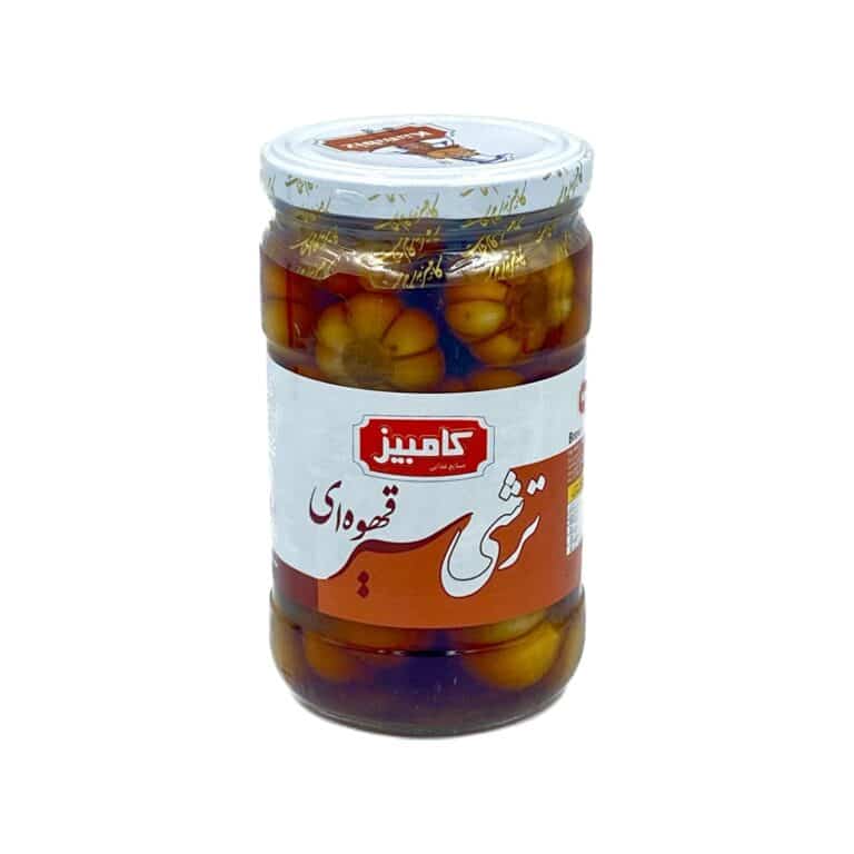 Brown garlic pickle kambiz ترشی سیر قهوه ای کامبیز - Image 1