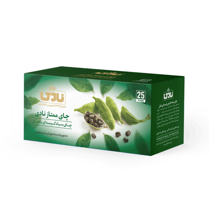 Black Tea Bag with cardamom Nadi چای سیاه کیسه ای با هل نادی - Image 1