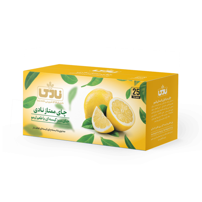 Green tea bag with Lemon  چای سبز کیسه ای نادی لیمویی - Image 1