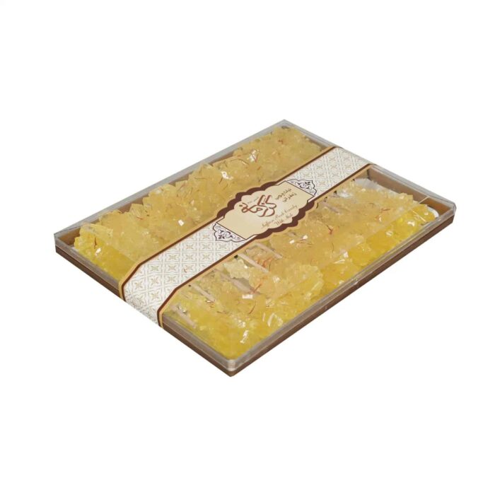 Kermani Saffron Rock Candy With Stick نبات چوبی زعفرانی کرمانی - Image 1