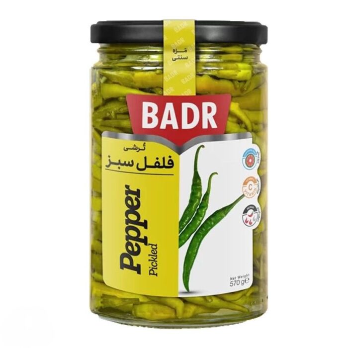Badr Pepper Pickled 570gr ترشی فلفل سبز بدر - Image 1