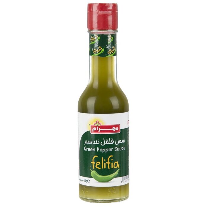Mahram Green Pepper sauce Felifia 320gr سس فلفل تند سبز مهرام - Image 1