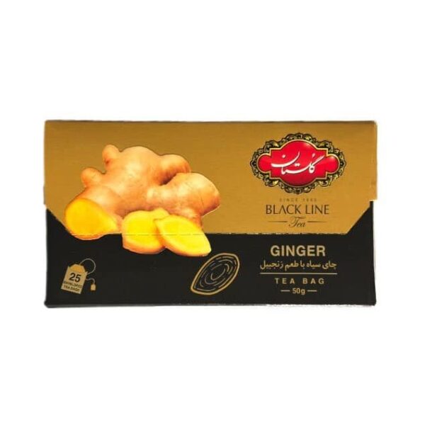 Golestan Black tea with Ginger Flavor 25pc چای کیسه ای با طعم زنجبیل گلستان