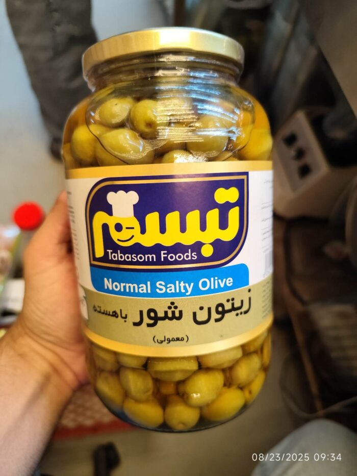 Tabasom Normal Salty Olive 1500gr زیتون شور با هسته تبسم - Image 1