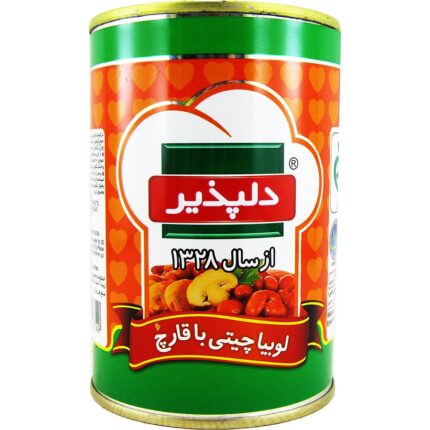 Delpazir Backed Beans & Mushroom 420gr لوبیا چیتی با قارچ دلپذیر