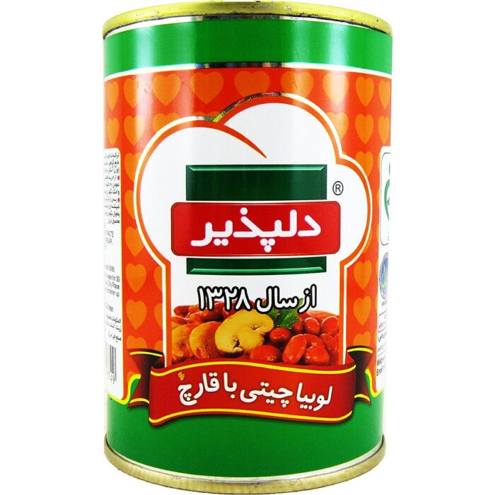 Delpazir Backed Beans & Mushroom 420gr لوبیا چیتی با قارچ دلپذیر - Image 1