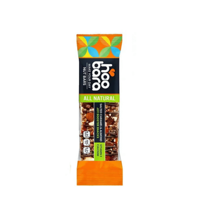Hoobara Nuts Bar Salted Caramel & Almond بار بادام و کارامل نمکی هوبار - Image 1