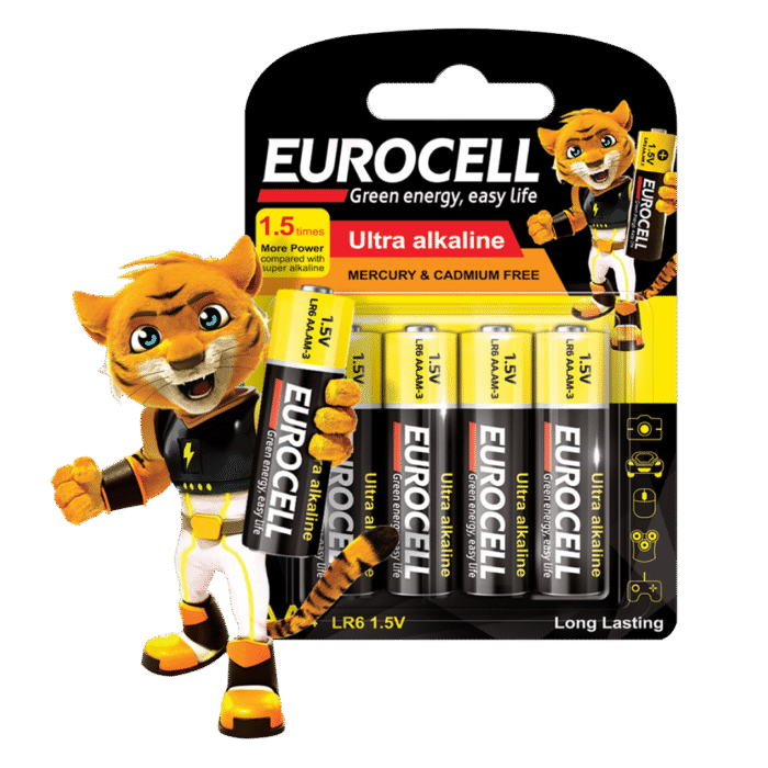 Eurocell Ultra Alkaline AA 4pc باتری قلمی یوروسل - Image 1