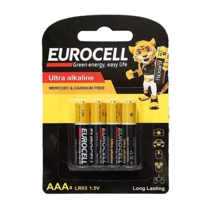Eurocell Ultra Alkaline AAA 4pc باتری نیم قلمی یوروسل
