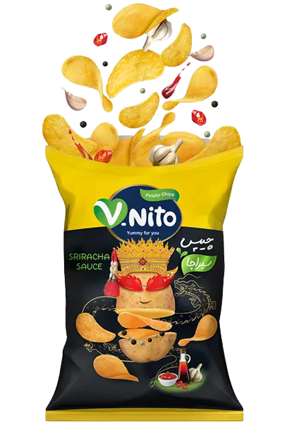 V.Nito Sriracha Sauce Chips چیپس با طعم سیراچا وی نیتو