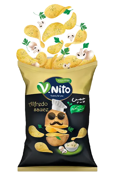 V.Nito Alfredo sauce Chips چیپس با طعم سس آلفردو وی نیتو