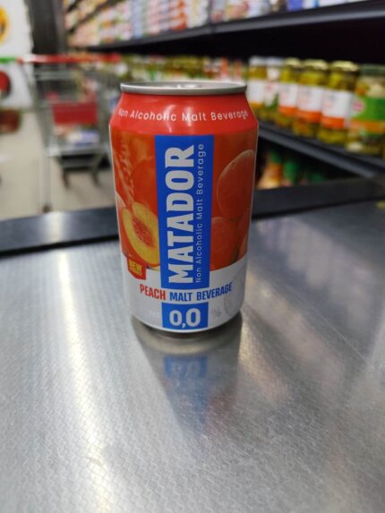 Matador Non Alcoholic Malt Beverage Peach نوشیدنی مالت هلو ماتادور