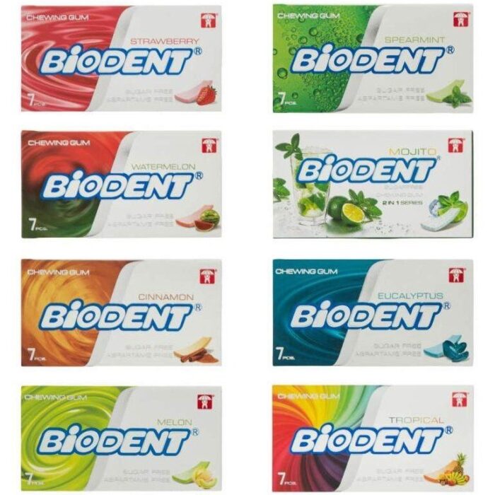 Biodent 7 pcs chewing gum 4 flavor - Image 1