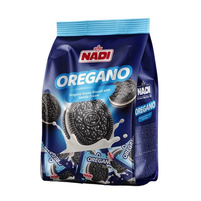 Nadi Oregano Cocoa Biscuits with Vanilla بیسکوییت کرم دار اورگانو با طعم وانیل - Image 1