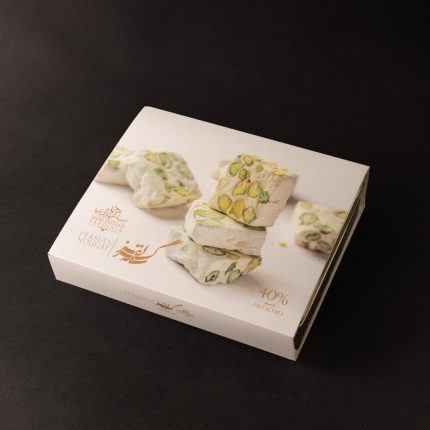 Saedinia Persian Nougat pistachio 40% گز لقمه پسته ساعدی نیا