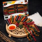 Narin VIP gift box with 4 types of fruit sauce لواشک کادویی به همراه ۴ نوع سس میوه ای