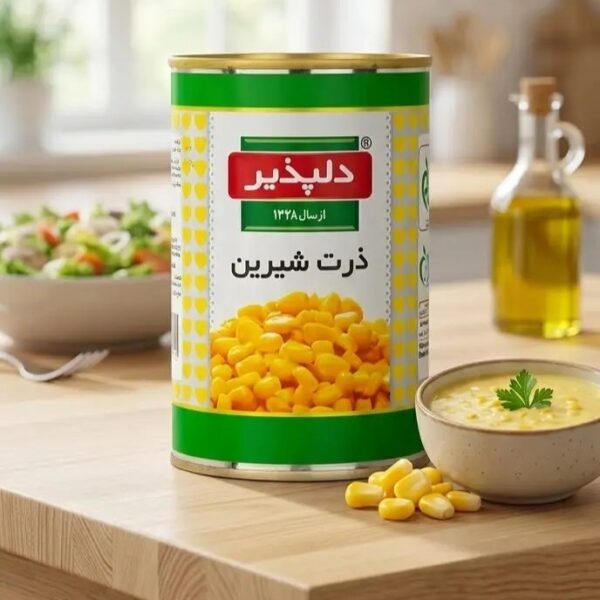 Delpazir Canned Sweet Corn کنسرو ذرت شیرین دلپذیر