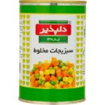 Delpazir mixed vegetables 420gr کنسرو سبزیجات مخلوط دلپذیر