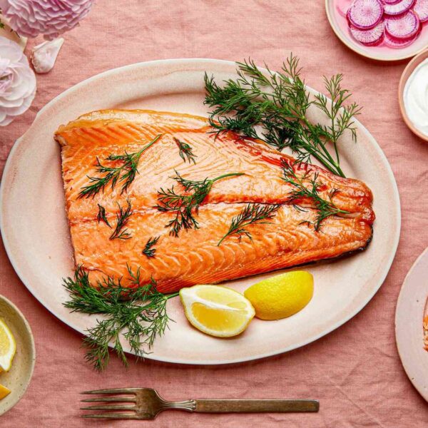 Chilled hot smoked salmon 250gr سالمون دودی مرینیت شده