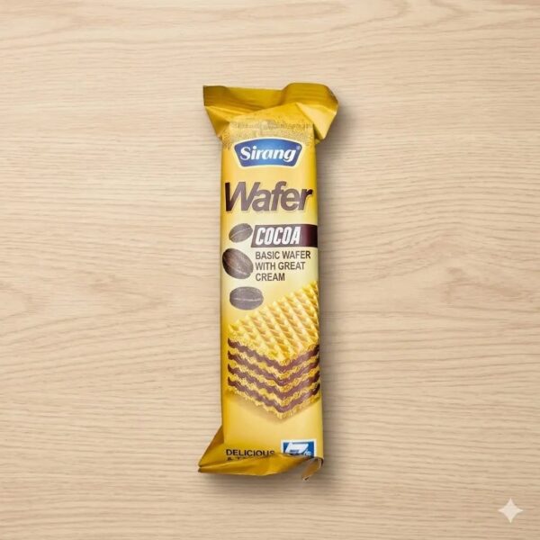 Sirang wafer cocoa basic wafer with great cream 25gr ویفر کاکائویی با کرم کاکائو سیرنگ