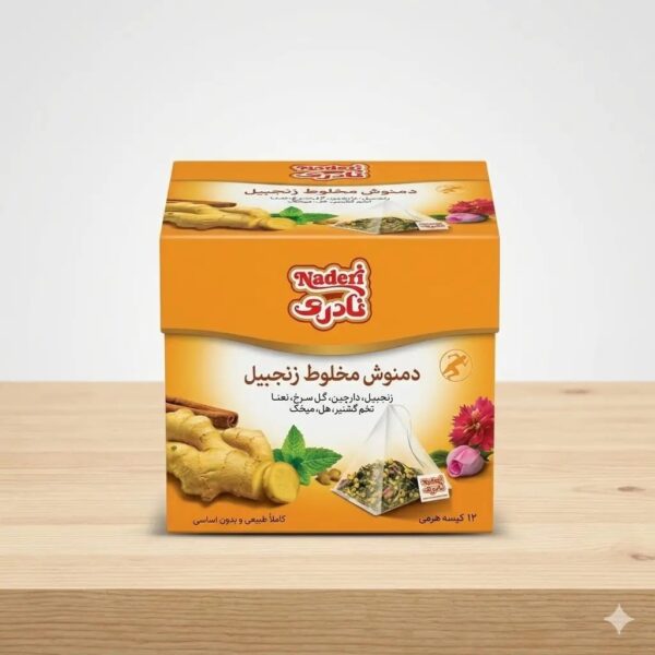 Naderi ginger mix tea 12bags دمنوش مخلوط زنجبیل نادری