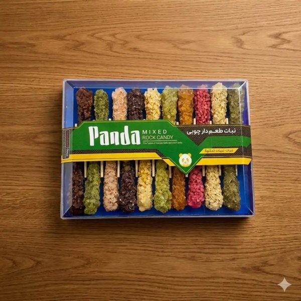 Panda Mixed Rock Candy 600gr نبات طعم دار چوبی پاندا