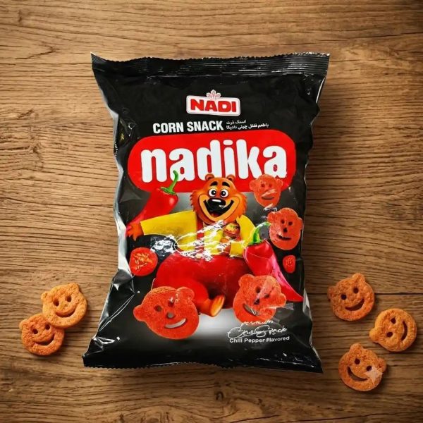 Nadi Corn Snack Chili Pepper Flavored 60Gr اسنک ذرت با طعم فلفل نادی