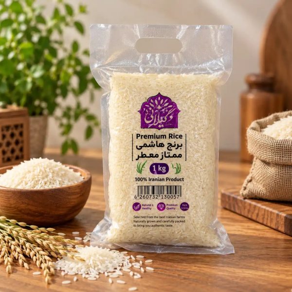 Gilani Hashemi Premium Rice 1kg برنج هاشمی ممتاز گیلان