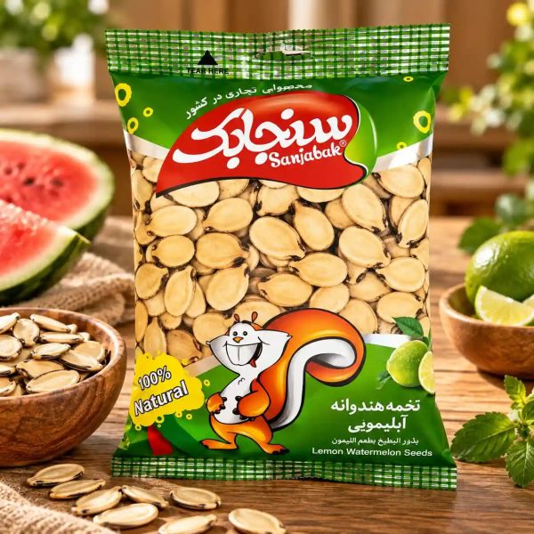 Sanjabak Lemon Flavored Watermelon Seeds  تخمه هندوانه لیمویی سنجابک
